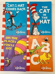 DR SEUSS Makes Reading Fun 4 Books Alphabet, CAT IN THE HAT Learn To Read - Picture 1 of 12