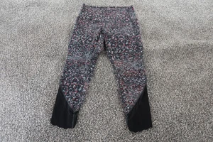 Lululemon Leggings Damen 10 schwarz gesprenkelt Print kurz hoher Bund Yogahosen - Bild 1 von 11