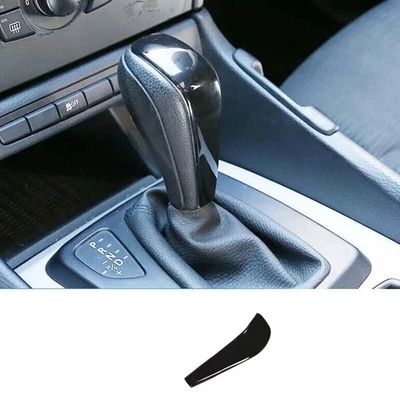 Bright Black Shift Knob Cover Car entral Console Gear For BMW 1 Series E81 07-11 - Image 1 of 4