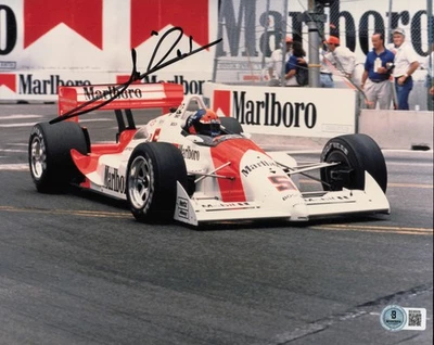 Foto firmada autografiada por Mario Andretti de 8x10 Indy Car Beckett BAS QR #BS36939 Foto 1 de 2