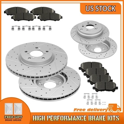 Pastillas de rotores de freno perforados delanteros y traseros para Acura MDX/ZDX Honda Pilot 2007-2015 Foto 1 de 4