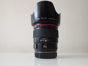Canon EF 35mm F1.4 L USM Autofocus Prime Lens Front & Rear Lens Caps EOS - Picture 1 of 14