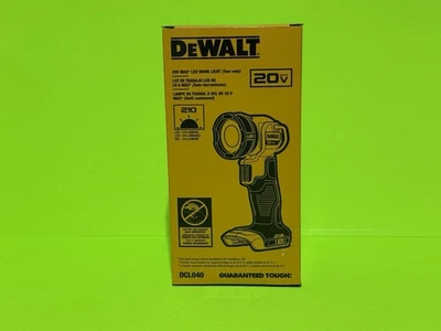 New Dewalt DCL040 LED Work Light, 20V MAX*, TOOL ONLY,  210 Lumens - Image 1 of 4