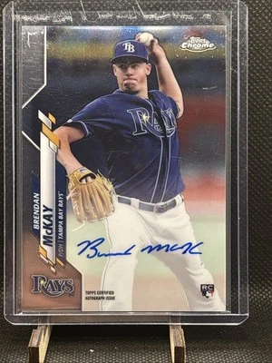 2020 Topps Chrome Brendan McKay RA-BM RC Auto | Tampa Bay Rays - Image 1 of 2
