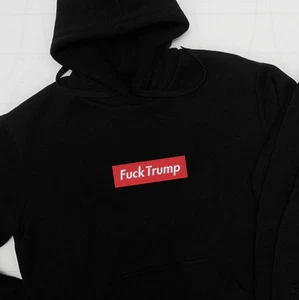 Felpa con cappuccio F Trump Box logo ricamato FDT skate premium ricamo - Foto 1 di 7