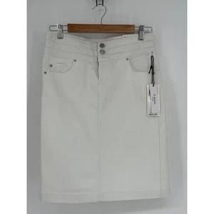 d. jeans White Denim High Waist Pencil Skirt Modern Fit Size 8 - Picture 1 of 14