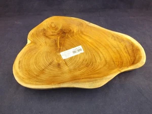 Classic Wooden Teak Shallow Bowl. - Picture 1 of 3