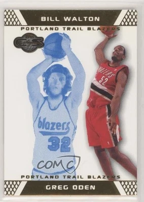 2007-08 Topps Co-firmantes Azul Dorado/89 Greg Oden Bill Walton #52 Rookie RC HOF Foto 1 de 2