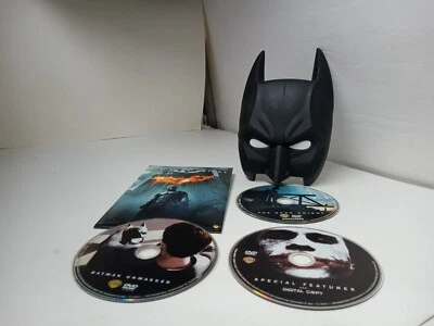NEW BATMAN THE DARK KNIGHT 3 DISC LIMITED EDITION DVD CD SET WITH COWL MASK - Image 1 of 4