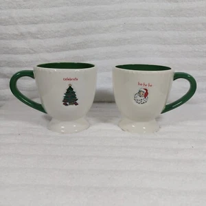 St. Nicholas Square Jingle Bells Mugs Celebrate Christmas Tree Santa Ho Ho Ho - Picture 1 of 10