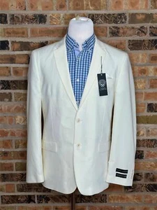 New Vince Camuto Slim Fit Ivory White Men's Double Vent Flat Front Suit 42R AP5 - Picture 1 of 15