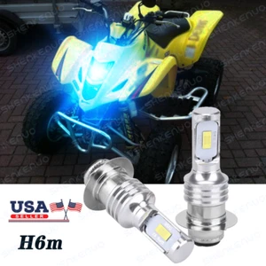 Pair Ice Blue H6M LED HeadLight Bulbs For Suzuki LTZ 400 Z400 QUADSPORT 2003�C08 - Picture 1 of 12