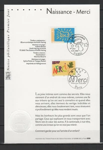 2003 timbre Naissance - Merci FDC 1er jour /B1TP340 - Picture 1 of 1