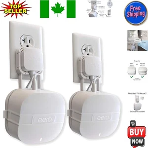 Support de prise Wi-Fi polyvalent eero 6, 6+ et mesh - Pack de 2 pour une configuration efficace - Photo 1 sur 10