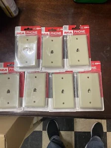 Lote de 7 KIT DE PLACA DE MONTAJE EN PARED PARA TELÉFONO RCA TP247R BRONCEADO NUEVO SELLADO - Imagen 1 de 1