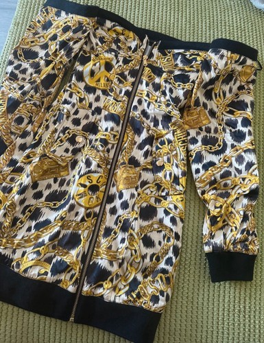 Abito bustier H&Moschino con catena stampa mucca dorata stile corsetto