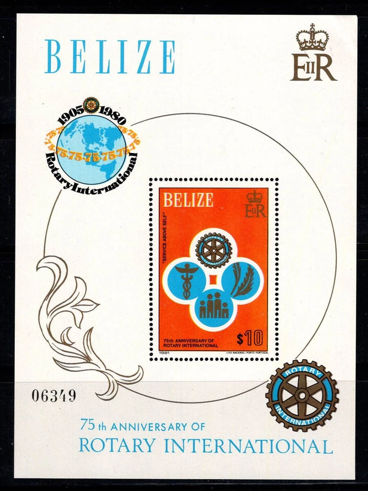 Belize 1981 Mi. Bl. 31 Bloc Feuillet 40% Sans gomme Rotary International - Photo 1/1