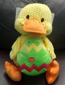 Patchwork 15" Chick with Easter Egg Dog Toy w/Squeaker Yellow Snuggler New - Picture 1 of 4