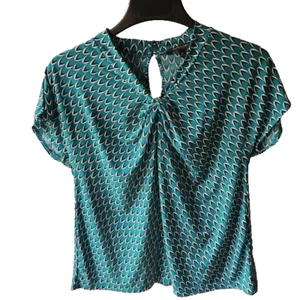 Banana Republic Ladies Green Short Sleeve Blouse Medium** - Picture 1 of 5