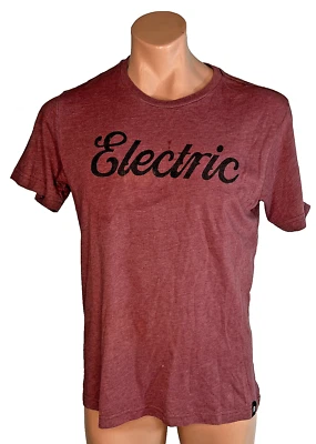 Electric Sunglasses Maroon Logo Skate Surf Y2K Comfy T Shirt Size Large - Image 1 of 4