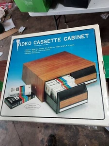 Vintage Video Cassette Cabinet Holds 24 VHS or Betamax Tapes Brand New - Picture 1 of 3