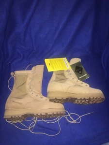 Neu im Karton Belleville Größe 5,5R hellbraune US-Militärausgabe Infanterie Kampfstiefel - Bild 1 von 12