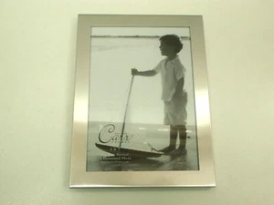 5 X 7 PICTURE FRAME PHOTO CARR FRAMES 5X7 INCH 5"x7" BRUSHED SILVER FREESTANDING - Picture 1 of 6