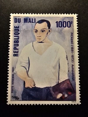 Sello Pintor Malí Pablo Picasso Correo Aéreo Nº 410 Nuevo Sin Goma 1981 Foto 1 de 2