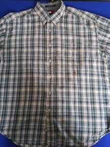 Vintage Tommy Hilfiger Cotton Flannel Button Down Mens Shirt lions crest XL - Picture 1 of 9