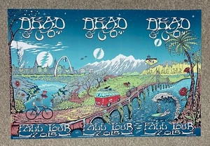 GREHATLY DEAD & CO HERBST 2015 DUBOIS ORIGINAL KONZERTPOSTER x3 UNGESCHNITTENER SIEBDRUCK - Bild 1 von 3