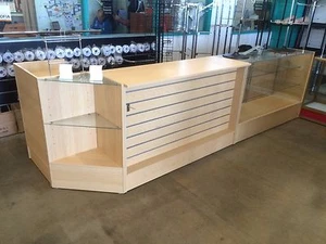 4 piece BRAND NEW maple counter set up for retail shop CHEAP - Picture 1 of 8
