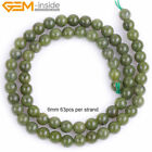 Natural AAA Green Canadian Jadeite Jade Stone Beads For Girl Jewelry Making 15''