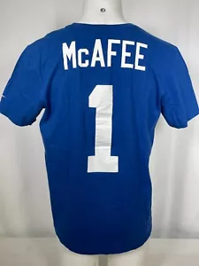 Pat McAfee #1 Indianapolis Colts NFL Nike Blue Jersey T-Shirt Men's LARGE - Picture 1 of 13