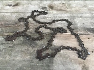 Vintage gebraucht SELTEN 5/8” .058 Meißel Kettensäge Kette Oregon 17L 80DL (4’ plus Schlaufe) - Bild 1 von 4