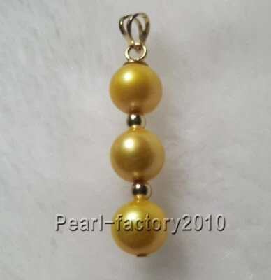 Collar Colgante Perla Natural Oro Redondo AAA 8-9mm Oro 14k Foto 1 de 3