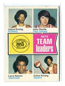 1974-75 Topps Nets Leaders #226 Julius Dr. J Erving (See Scans For Condition) a