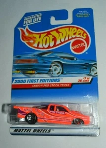 2000 HOT WHEELS FIRST EDITIONS 7 OF 36 - CHEVY PRO STOCK TRUCK ORANGE - Picture 1 of 7