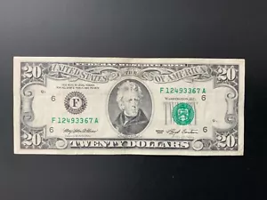 1993 $20 DOLLAR BILL F12493367A - Picture 1 of 4