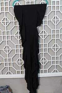 Banana Republic Scarf Black Woven Nylon Wool Polyester Scarf Around 85 inches - Picture 1 of 5