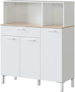 Mueble de cocina, Aparador de comedor, Auxiliar de 3 Puertas + 1 Cajon y Estante - Imagen 1 de 4
