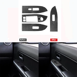 5x Carbon Fiber Window Switch Panel Cover Trim For Suzuki Grand Vitara 2006-2013 - Picture 1 of 12