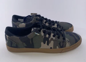 TOMS Men's Carlson Sneaker Green Woodland Camouflage Print Size 9 New - Picture 1 of 12