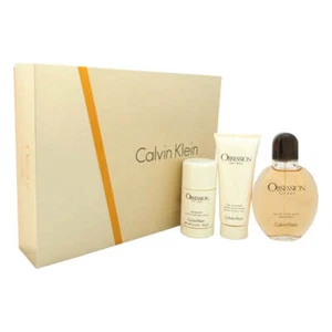 Obsession by Calvin Klein for Men - 3 Pc Gift Set 4oz EDT Spray, 2.6oz Deodor... - Picture 1 of 1