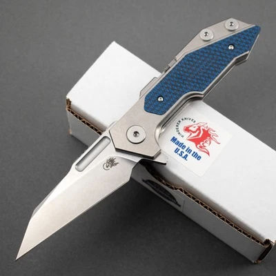 ¡NUEVO! Hinderer Full Track, Wharncliffe S45VN, Stonewashed Ti, azul/negro G10 Foto 1 de 4