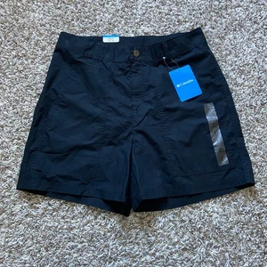 Columbia Holly Hideaway Washed Out 5" Short Womens 10 Black Utility Patch Pocket - Picture 1 of 9