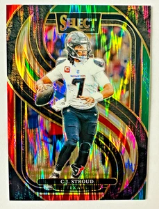 2024 Panini Seleziona C.J. Scheda Stroud Tri-Color Shock Prizm #128 Premier Texans! - Foto 1 di 3