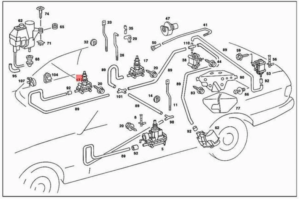 Elemento original MERCEDES 190 C126 R129 S124 W124 W126 W129 W201 1248001775 Foto 1 de 1