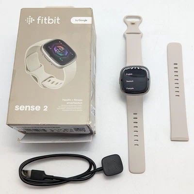 Fitbit Sense 2 Platinum Aluminium White FB521SRWT-US - Image 1 of 4