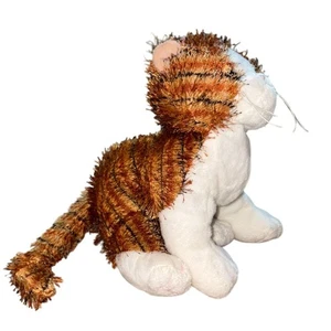 Ganz Webkinz Shaggy Striped 'Alley Cat' -Orange/White-8 in-No Code-GUC - Picture 1 of 6