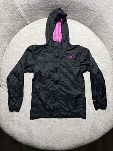 NORTH FACE Hooded Hyvent Breast Cancer Awareness Lt/Wt Jacket Junior L 14/16 - Picture 1 of 10